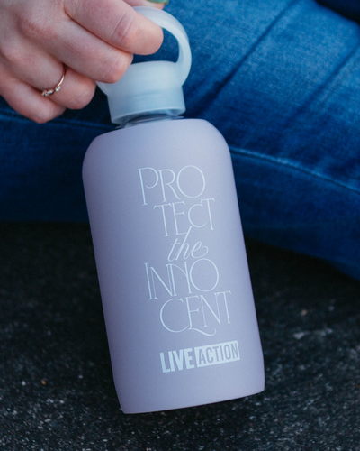 Protect The Innocent Glass Water Bottle