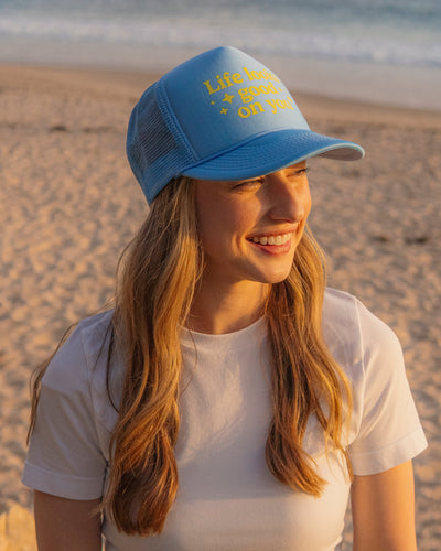 "Life Looks Good On You" Trucker Hat - Blue