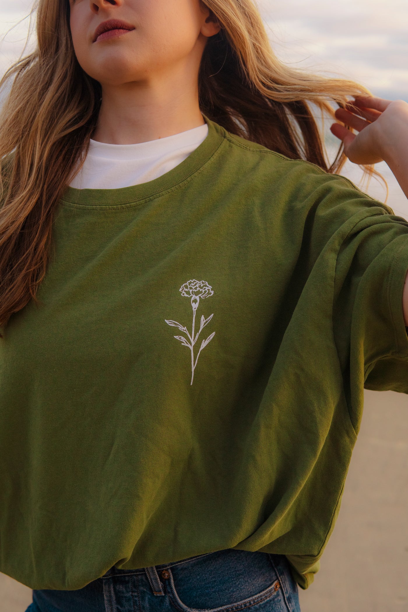 Carly Jean X Live Action Tee (Olive)