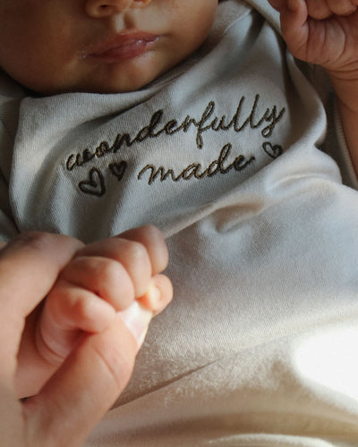 Wonderfully Made Embroidered Onesie