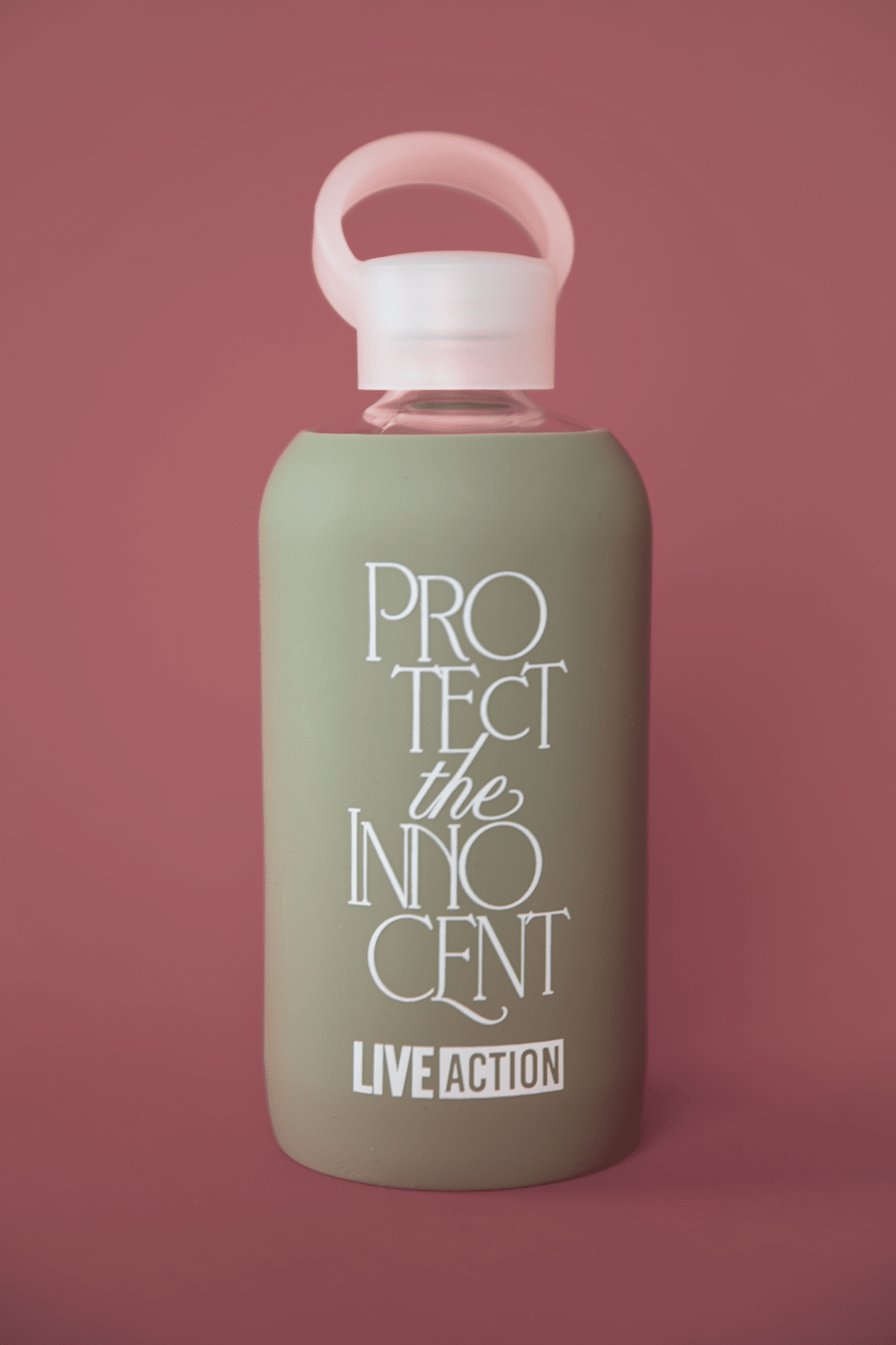 Protect The Innocent Glass Water Bottle