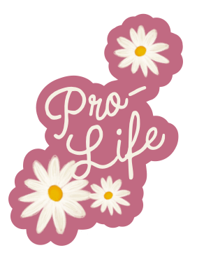 Pink Pro-Life Daisy Sticker