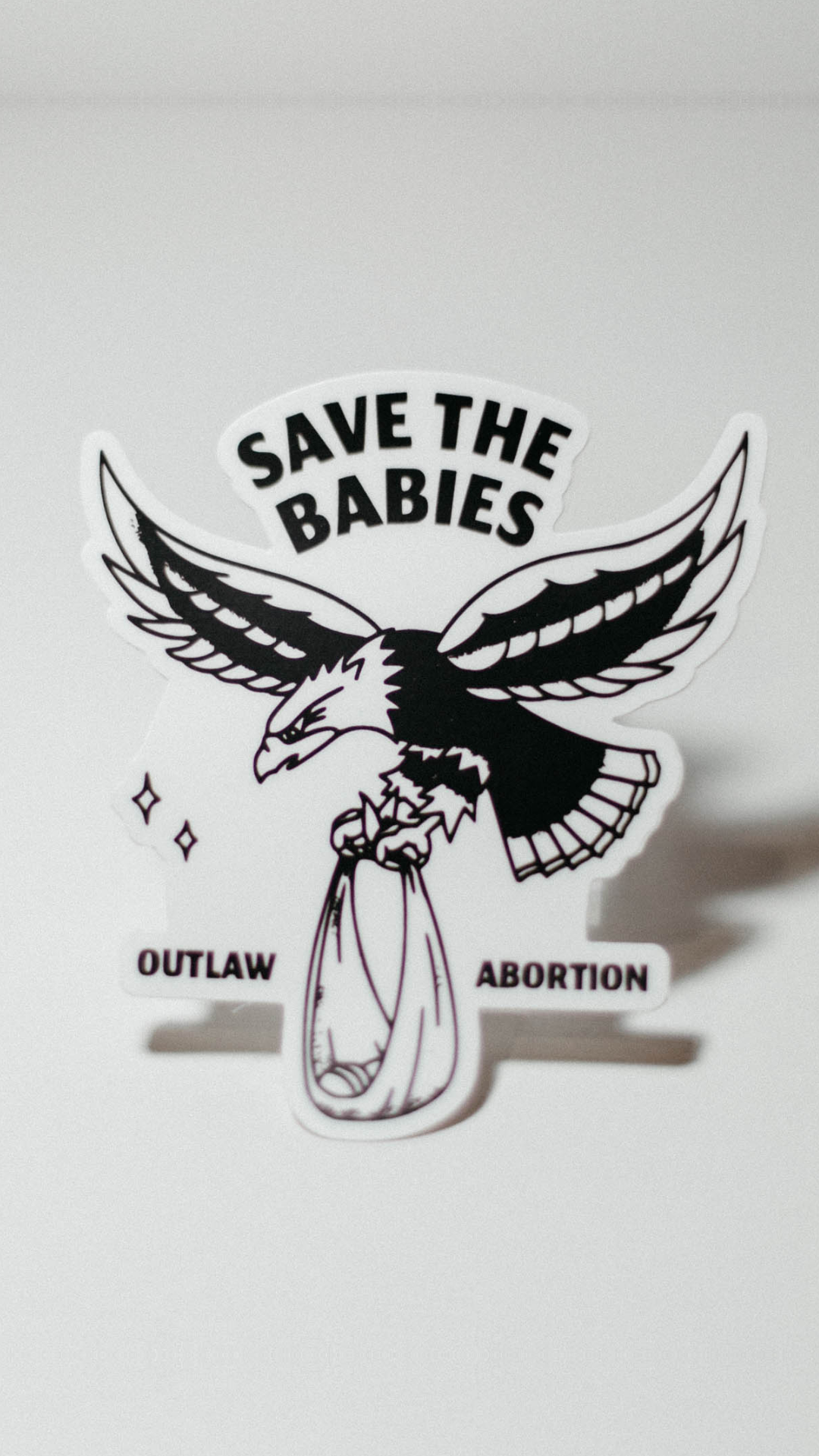 Save the Babies Eagle Sticker