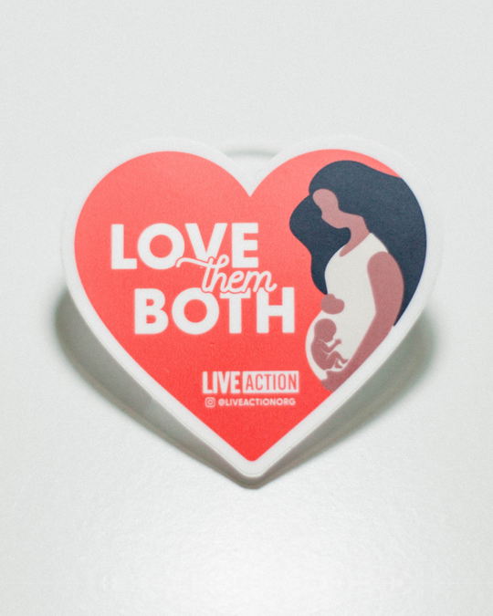 Love Them Both Heart Sticker – Live Action