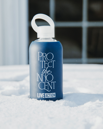 Protect The Innocent Glass Water Bottle