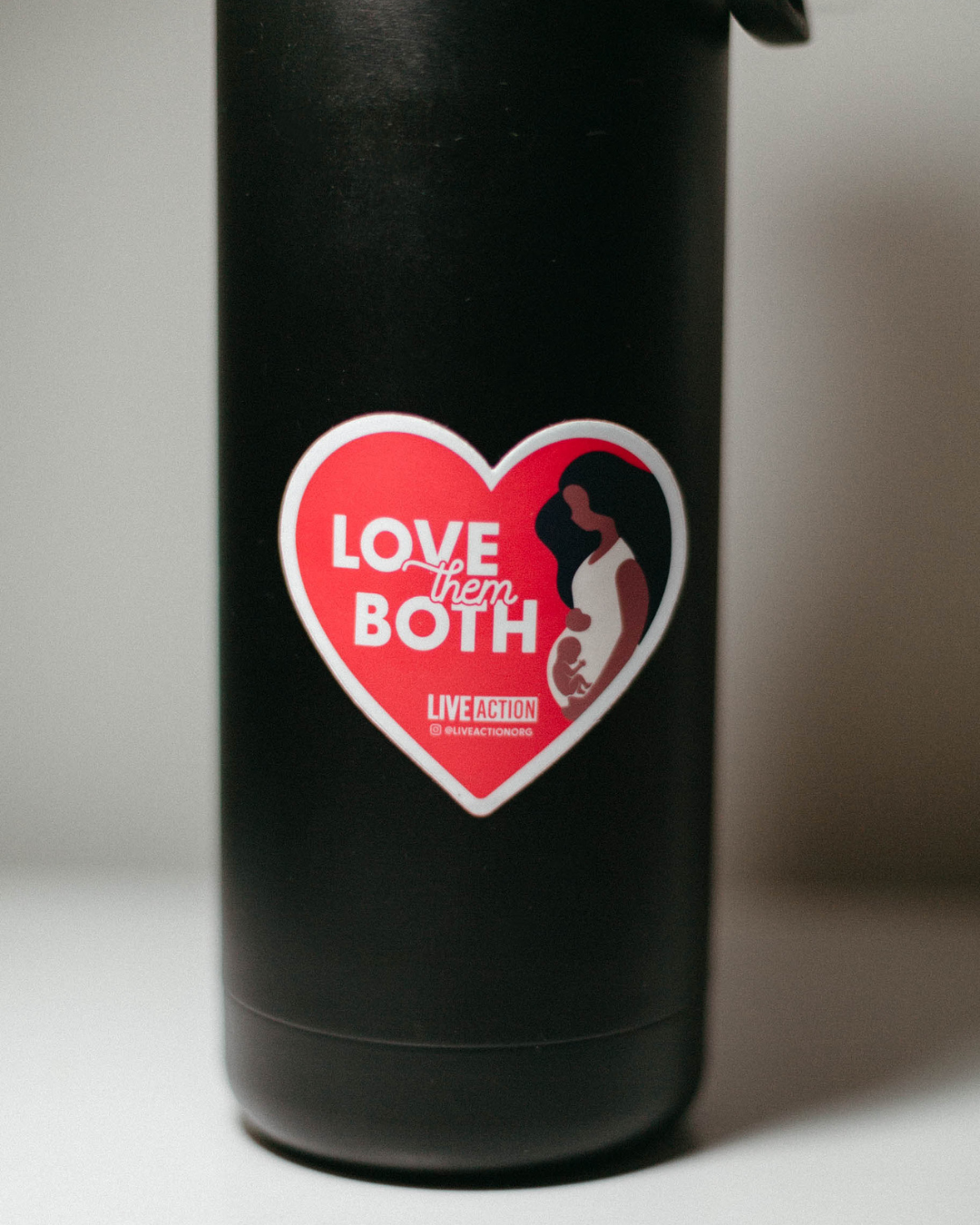 Love Them Both Heart Sticker – Live Action