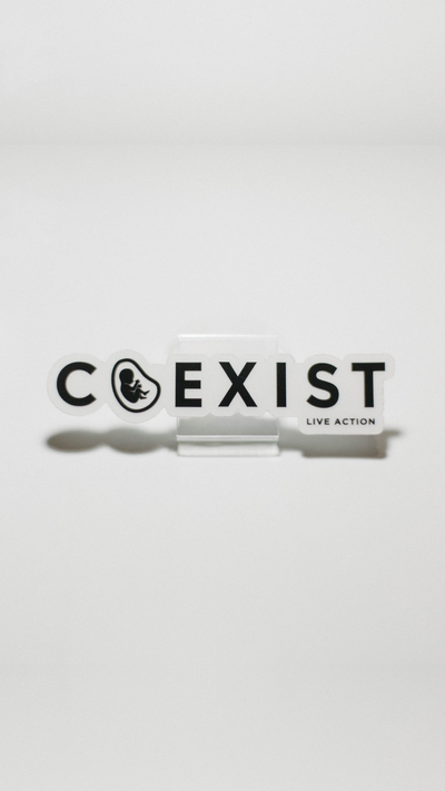 Die Cut Coexist Sticker