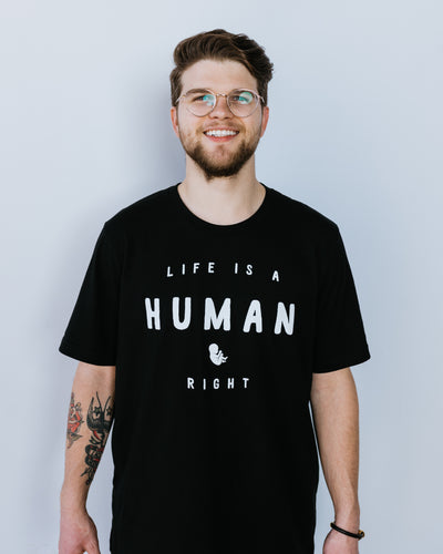 Life Is A Human Right Tee in Black