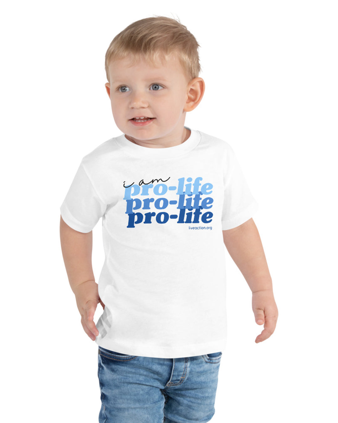 Pro-Life Toddler Tee in Blue